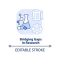 Bridging gaps in research light blue concept icon Royalty Free Stock Photo