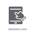 Bridging loan icon. Trendy Bridging loan logo concept on white b Royalty Free Stock Photo