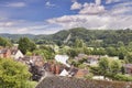 Bridgnorth, Shropshire, River Severn and Town From Above Royalty Free Stock Photo