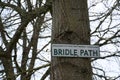 A bridle path sign in Chislehurst Royalty Free Stock Photo