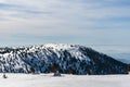 Bridlicna hora from Jeleni hrbet hill in winter Jeseniky mountains in Czech republic