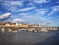 Boats moored in Bridlington Harbour Royalty Free Stock Photo
