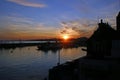 Bridlington harbour sunset Royalty Free Stock Photo