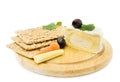 Brie cheese and crackers