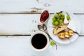 Brie cheese and fig jam sandwiches Royalty Free Stock Photo