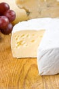 Brie, stilton and grapes Royalty Free Stock Photo