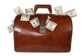 Brief-case with money Royalty Free Stock Photo