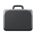 A sleek metallic briefcase illustration with rounded edges on transparent background Royalty Free Stock Photo
