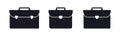 Briefcase attache case vector icons