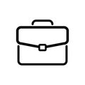 Briefcase, bag outline icon vector bussiness concept for your web design, logo, infographic, UI. illustration Royalty Free Stock Photo