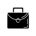 Briefcase black glyph icon