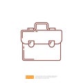 Briefcase Business Bag Line Icon