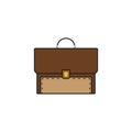 Briefcase and business solid icon, finance