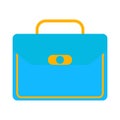 Briefcase business vector illustration in flat style and Briefcase with lock icon Royalty Free Stock Photo