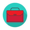 Briefcase business vector illustration in flat style and Briefcase with lock icon Royalty Free Stock Photo