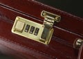 Briefcase with closed lock Royalty Free Stock Photo