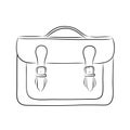 Briefcase drawing Royalty Free Stock Photo