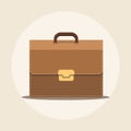 Briefcase flat icon with long shadow. Vector Royalty Free Stock Photo