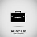 Briefcase flat icon. Vector illustration.