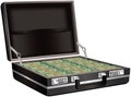 Briefcase full of cash Royalty Free Stock Photo