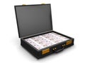 Briefcase full of money Royalty Free Stock Photo