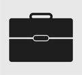 Briefcase Icon on gray background.