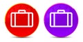 Briefcase icon glossy round buttons illustration Royalty Free Stock Photo