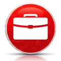Briefcase icon metallic grunge abstract red round button illustration Royalty Free Stock Photo