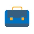 Briefcase icon. Office case symbol. School bag button