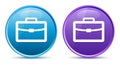 Briefcase icon sleek soft round button set illustration Royalty Free Stock Photo