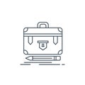 briefcase icon vector from analytic investment and balanced scorecard concept. Thin line illustration of briefcase editable stroke