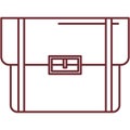 Briefcase icon vector business suitcase work case