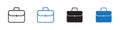 Briefcase icon Vector set outline Royalty Free Stock Photo