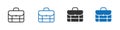 Briefcase icon Vector set outline Royalty Free Stock Photo