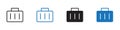 Briefcase icon Vector set outline Royalty Free Stock Photo