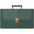 Briefcase icon, vector work bag, business case on white Royalty Free Stock Photo