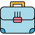 Briefcase icon vector work case bag isolated Royalty Free Stock Photo