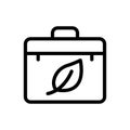Briefcase vector thin line icon Royalty Free Stock Photo