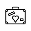 Briefcase vector thin line icon Royalty Free Stock Photo