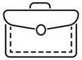 Briefcase line icon. Business bag black symbol