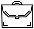 Briefcase line icon. Business work bag symbol