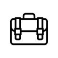 briefcase line icon illustration vector graphic