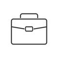 Briefcase line icon on a white background