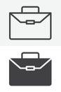 Briefcase line and solid different style vector icon set Royalty Free Stock Photo