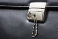 Briefcase lock with key Royalty Free Stock Photo