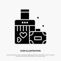 Briefcase, Love, Heart, Wedding solid Glyph Icon vector Royalty Free Stock Photo