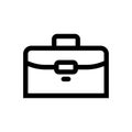 Briefcase outline icon isolated on white background Royalty Free Stock Photo