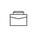 Briefcase outline icon