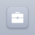 Briefcase, portfolio button, best vector