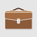 Briefcase, portfolio icon. Flat style vector illustration Royalty Free Stock Photo